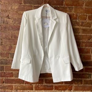 NWT Princess Polly Sazan Blazer White, US 2